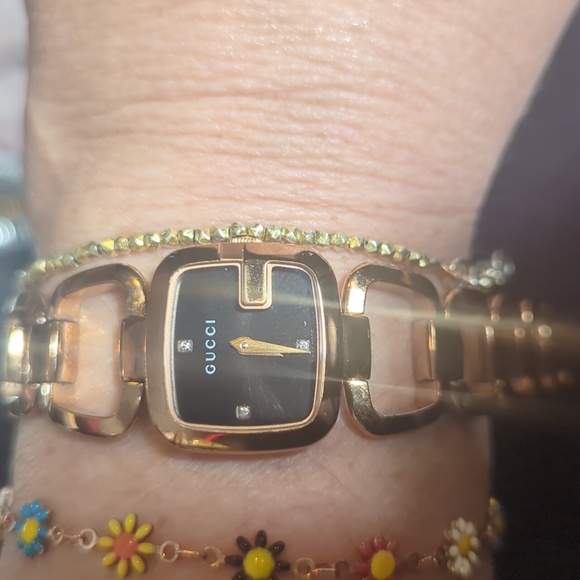 Gucci 125.5 Diamond Accent Gold Women's Watch | Authentic w/ Box - Picture 7 of 9